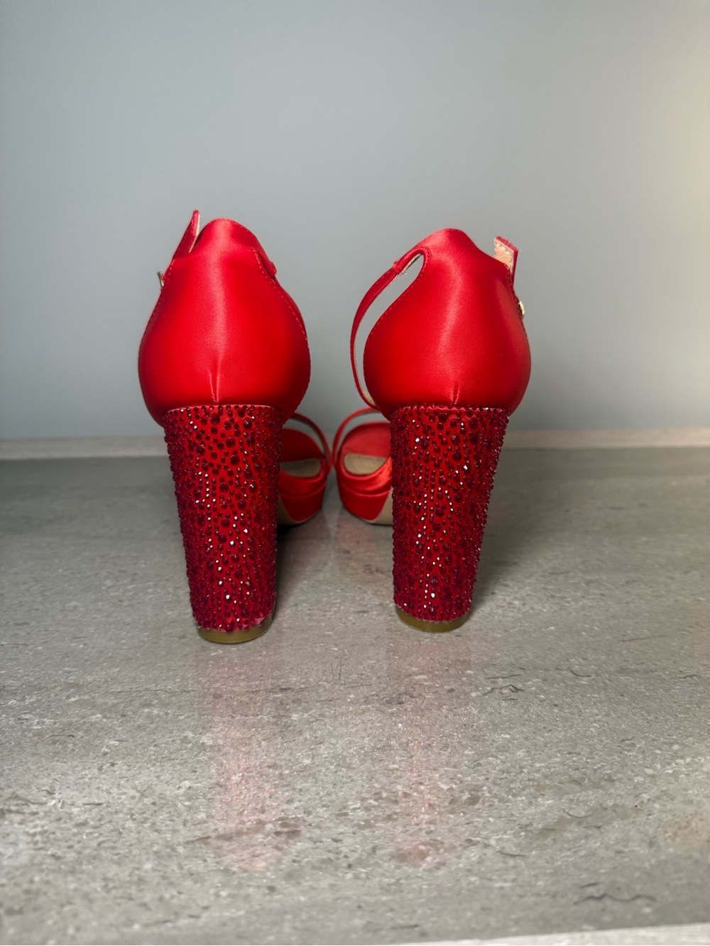 Red Rhinestone Heels - Picture 3 of 3